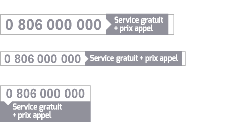 Modèles de cartouches verts numéros SVA à tarification gratuite