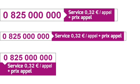 Modèles de cartouches verts numéros SVA à tarification gratuite