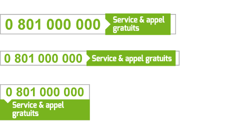 Modèles de cartouches verts numéros SVA à tarification gratuite
